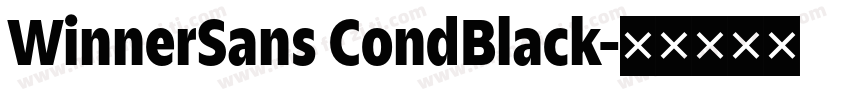 WinnerSans CondBlack字体转换